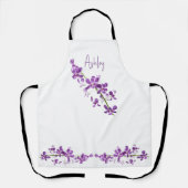 Gepersonaliseerde paarse dendrobium orchidee kunst schort (Voorkant)