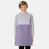 Gepersonaliseerde Paarse Eenvoudige Boog Patroon K Schort (Gedragen)
