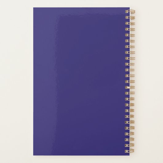 Gepersonaliseerde Paarse eenvoudige moderne chique Planner (Achterkant)