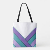Gepersonaliseerde Paarse en Blauwgroen Tote Bag (Achterkant)