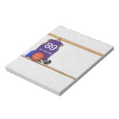 Gepersonaliseerde Paarse en gouden Basketball Jers Notitieblok (Linkerzijde)