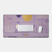 Gepersonaliseerde Paarse en gouden Scandinavische  Bureaumat (Keyboard & Muis)