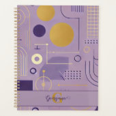 Gepersonaliseerde Paarse en gouden Scandinavische Planner (Voorkant)
