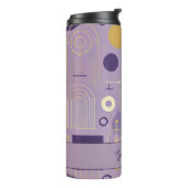 Gepersonaliseerde Paarse en gouden Scandinavische Thermosbeker (Gedraaid links)