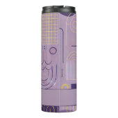 Gepersonaliseerde Paarse en gouden Scandinavische Thermosbeker (Achterkant)