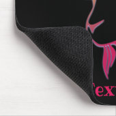 Gepersonaliseerde Paarse en roze geit op zwart Muismat (Hoek)