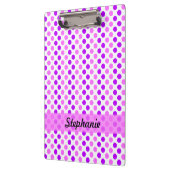 Gepersonaliseerde Paarse en roze pooldots Klembord (Links)
