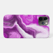 Gepersonaliseerde Paarse en witte marmertruien Case-Mate iPhone Case (Achterkant (horizontaal))