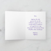 Gepersonaliseerde Paarse Floral Happy Moederdag Ka Kaart (Binnen)