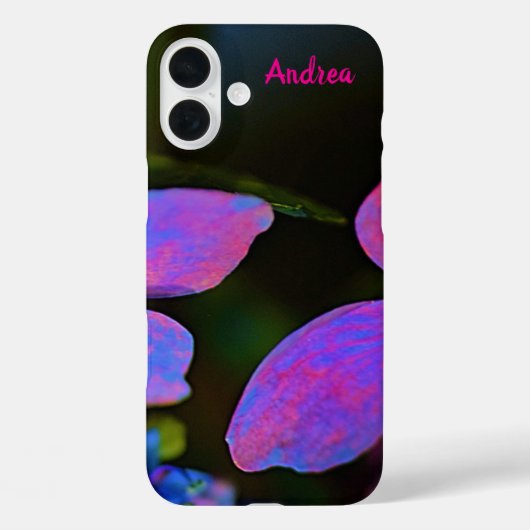 Gepersonaliseerde Paarse Flower Apple iPhone Case (Achterkant)