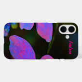 Gepersonaliseerde Paarse Flower Apple iPhone Case (Achterkant (horizontaal))