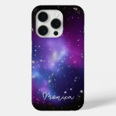 Gepersonaliseerde Paarse Galaxy Celestial Foto Case-Mate iPhone Case (Achterkant)