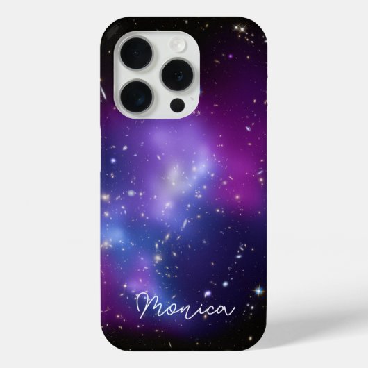 Gepersonaliseerde Paarse Galaxy Celestial Foto Case-Mate iPhone Case (Achterkant)