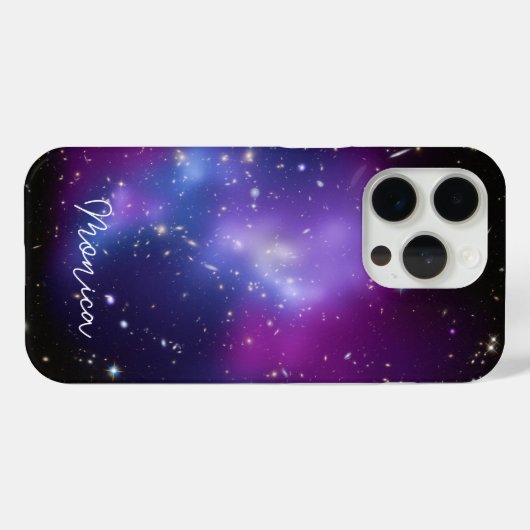 Gepersonaliseerde Paarse Galaxy Celestial Foto Case-Mate iPhone Case (Achterkant (horizontaal))