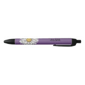 Gepersonaliseerde Paarse & Gele Daisy Pen (Bodem)