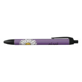 Gepersonaliseerde Paarse & Gele Daisy Pen (Bovenkant)