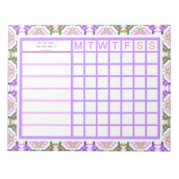 Gepersonaliseerde Paarse Girly Weekly Planner Orga