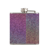 Gepersonaliseerde Paarse Glitter Custom Uw eigen f Heupfles (Achterkant)