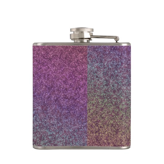 Gepersonaliseerde Paarse Glitter Custom Uw eigen f Heupfles (Achterkant)