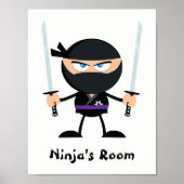 Gepersonaliseerde Paarse gordel Ninja Warrior Two  Poster (Voorkant)