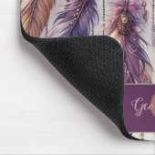 Gepersonaliseerde Paarse & Gouden Boho Dreamcatche Muismat (Hoek)