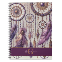 Gepersonaliseerde Paarse & Gouden Boho Dreamcatche