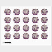 Gepersonaliseerde Paarse & Gouden Boho Dreamcatche Ronde Sticker (Vel)