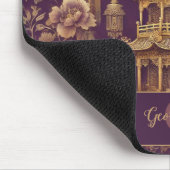 Gepersonaliseerde Paarse & Gouden Victoriaans Chin Muismat (Hoek)