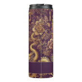 Gepersonaliseerde Paarse & Gouden Victoriaans Chin Thermosbeker (Achterkant)