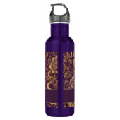 Gepersonaliseerde Paarse & Gouden Victoriaans Chin Waterfles (Achterkant)
