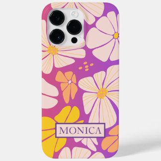 GEPERSONALISEERDE PAARSE GRADIËNT BLOEMIGE WILDE B Case-Mate iPhone 14 PRO MAX HOESJE
