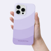 Gepersonaliseerde Paarse Gradient Modern meisjesna Case-Mate iPhone Case