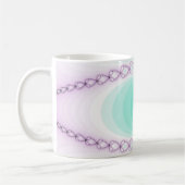 Gepersonaliseerde Paarse groene gradiënt fractal Koffiemok (Links)