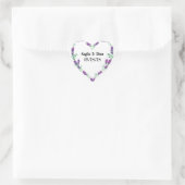Gepersonaliseerde Paarse hart stickers (Tas)