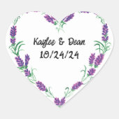 Gepersonaliseerde Paarse hart stickers (Voorkant)