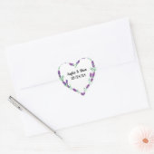 Gepersonaliseerde Paarse hart stickers (Envelop)