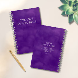 Gepersonaliseerde Paarse heks dankbaarheidspreuk Notitieboek