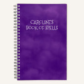 Gepersonaliseerde Paarse heks dankbaarheidspreuk Notitieboek (Voorkant)