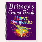 GEPERSONALISEERDE PAARSE IK HOU VAN GYMNASTIEK GAS NOTITIEBOEK (Voorkant)