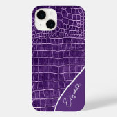 Gepersonaliseerde Paarse krokodil Case-Mate iPhone Case (Achterkant)