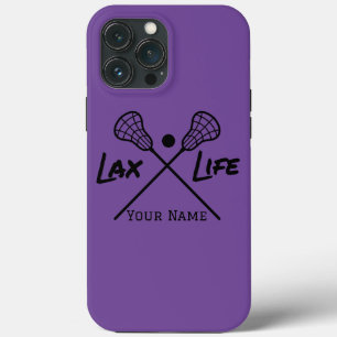 Gepersonaliseerde Paarse LAX (lacrosse) leven Case-Mate iPhone Case