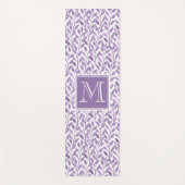 Gepersonaliseerde Paarse Leaves Yoga Mat (Voorkant)