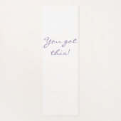 Gepersonaliseerde Paarse Leaves Yoga Mat (Achterkant)