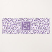 Gepersonaliseerde Paarse Leaves Yoga Mat (Voorkant (horizontaal))