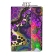 Gepersonaliseerde Paarse, lichte groene, zwarte vl Heupfles (Achterkant)