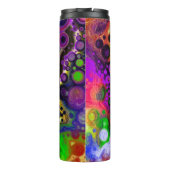 Gepersonaliseerde Paarse, lichte groene, zwarte vl Thermosbeker (Achterkant)