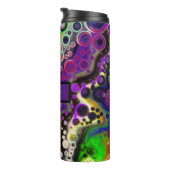 Gepersonaliseerde Paarse, lichte groene, zwarte vl Thermosbeker (Geroteerd rechts)