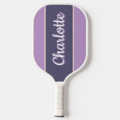 Gepersonaliseerde Paarse Lila Retro Typografie Pickleball Paddle (Achterkant)