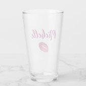 Gepersonaliseerde Paarse lip print Glas (Achterkant)