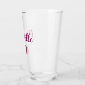 Gepersonaliseerde Paarse lip print Glas (Links)